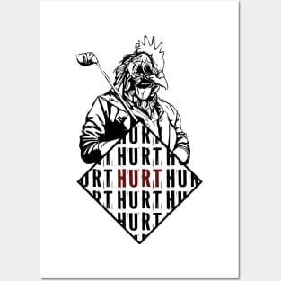 Hotline Miami Chicken Golf Club HURT Posters and Art